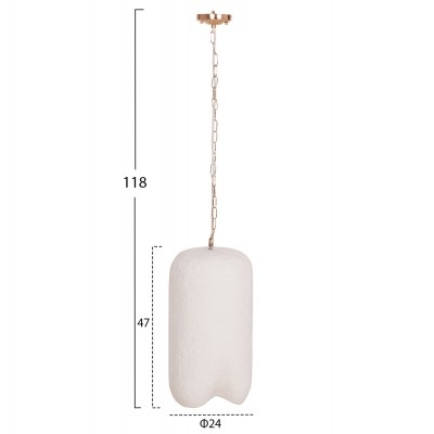 ΦΩΤΙΣΤΙΚΟ ΟΡΟΦΗΣ ΚΡΕΜΑΣΤΟ FB94704.02S--FIBER CEMENT ΛΕΥΚΟ Φ24x47Υεκ