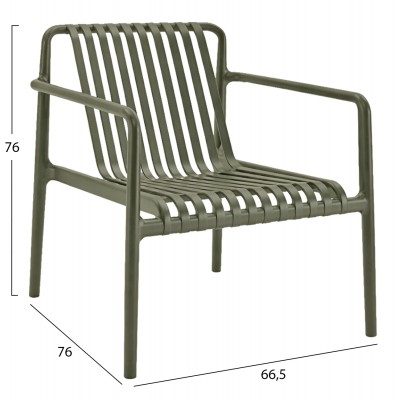 ΠΟΛΥΘΡΟΝΑ LOUNGE ΕΞΩΤ.ΧΩΡΟΥ FB96626.05 OLIVE GREEN ΠΟΛΥΠΡΟΠΥΛΕΝΙΟ 67x75x75Υεκ