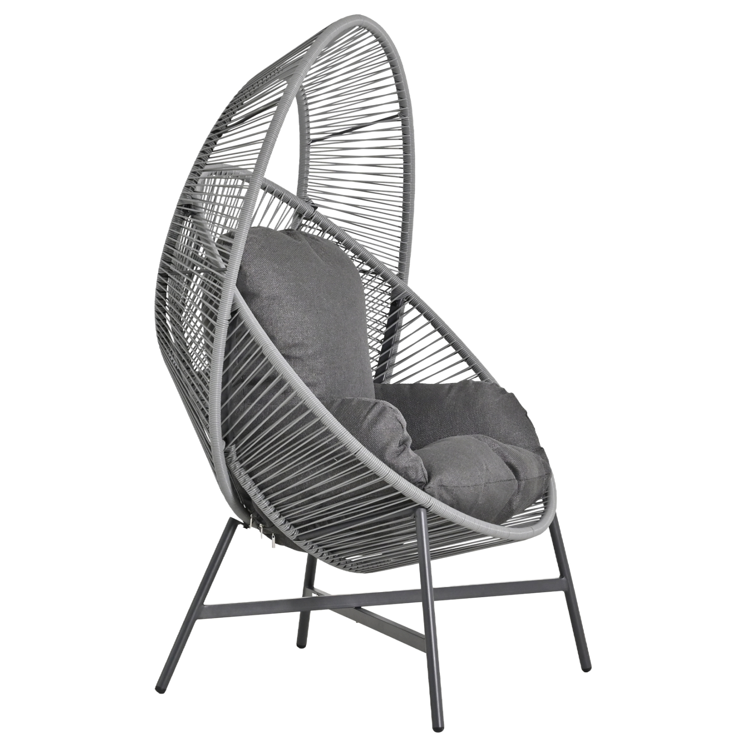 ΠΟΛΥΘΡΟΝΑ-ΦΩΛΙΑ FB96506.01 ΓΚΡΙ ΜΕΤΑΛΛΟ-P.E.RATTAN-ΜΑΞΙΛΑΡΙΑ 90x85x149Υεκ