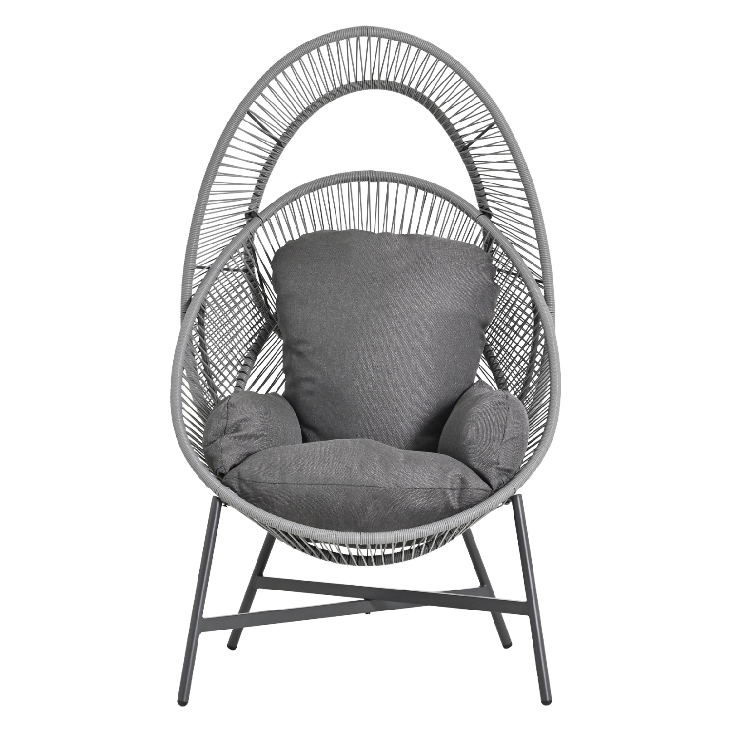 ΠΟΛΥΘΡΟΝΑ-ΦΩΛΙΑ FB96506.01 ΓΚΡΙ ΜΕΤΑΛΛΟ-P.E.RATTAN-ΜΑΞΙΛΑΡΙΑ 90x85x149Υεκ