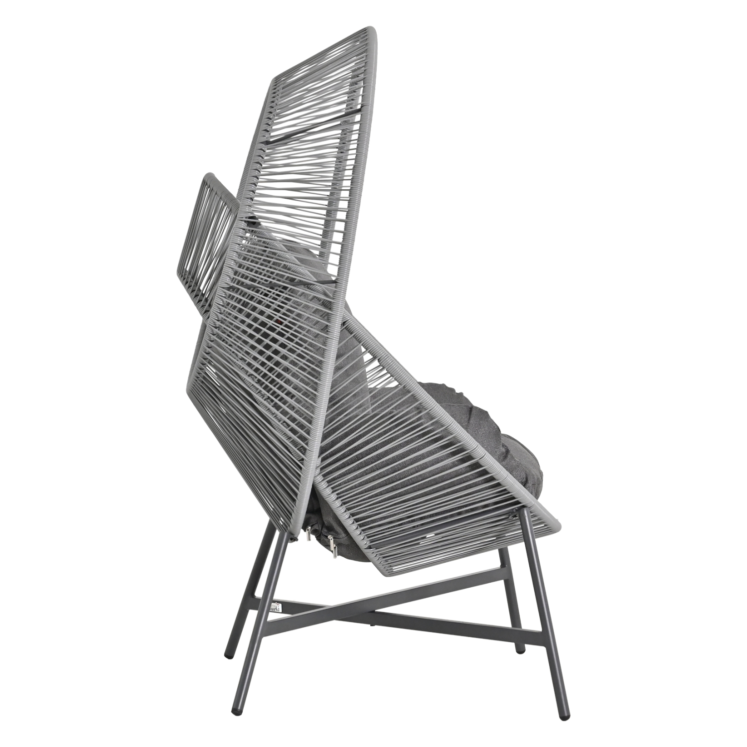 ΠΟΛΥΘΡΟΝΑ-ΦΩΛΙΑ FB96506.01 ΓΚΡΙ ΜΕΤΑΛΛΟ-P.E.RATTAN-ΜΑΞΙΛΑΡΙΑ 90x85x149Υεκ