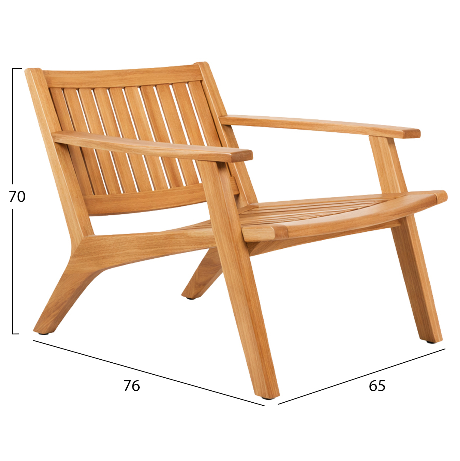 ΠΟΛΥΘΡΟΝΑ LOUNGE FB96617 ΞΥΛΟ TEAK ΣΕ ΦΥΣΙΚΟ 65x76x70Υεκ.