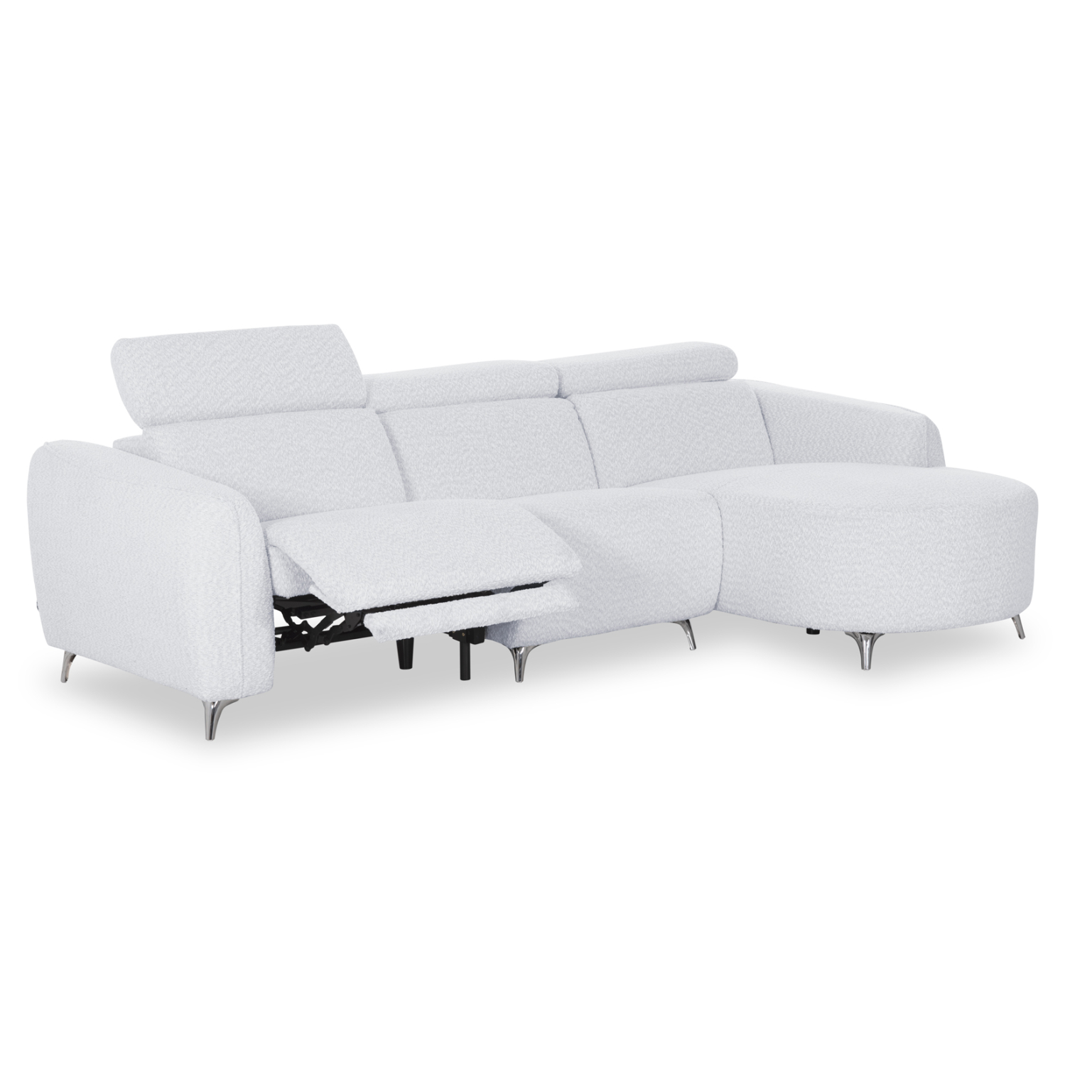 ΚΑΝΑΠΕΣ ΔΕΞΙΑ ΓΩΝΙΑ 3Θ ΜΕ RECLINE FB93317.01R ΑΝΟΙΧΤΟ ΓΚΡΙ ΥΦΑΣΜΑ 275x160x104Yεκ