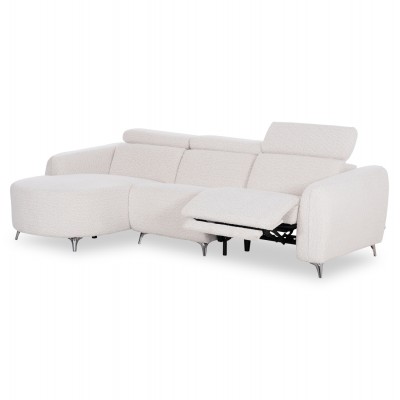 ΚΑΝΑΠΕΣ ΑΡΙΣΤΕΡΗ ΓΩΝΙΑ 3Θ ΜΕ RECLINE FB93317.02L ΜΠΕΖ ΥΦΑΣΜΑ 275x160x104Yεκ