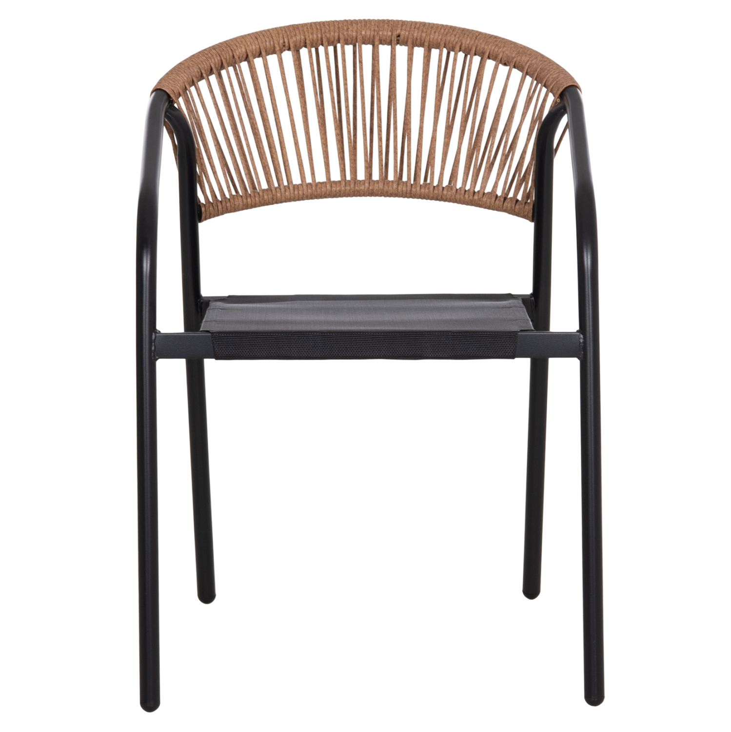 ΠΟΛΥΘΡΟΝΑ FB96430.03 ΜΑΥΡΟ ΜΕΤΑΛΛΟ & TEXTILENE--ΜΠΕΖ P.E.RATTAN 53x58x75Υεκ