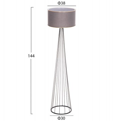 ΦΩΤΙΣΤΙΚΟ ΔΑΠΕΔΟΥ FB97581.11 ΜΕΤΑΛΛΙΚΟ ΓΚΡΙ Φ38x144Υεκ.