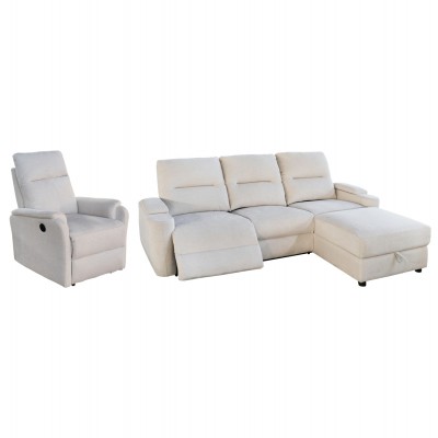 ΣΕΤ ΚΑΝΑΠΕΣ-ΠΟΛΥΘΡΟΝΑ RELAX FB910736.01 ΜΠΕΖ ΥΦΑΣΜΑ-ΗΛ.ΑΝΑΚΛΙΣΗ [R]