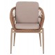 ΠΟΛΥΘΡΟΝΑ ΑΛΟΥΜΙΝΙΟΥ FB96272.03 ΚΑΠΟΥΤΣΙΝΟ-P.E.RATTAN-ΜΠΕΖ ΥΦΑΣΜΑ 65x60x76Υεκ