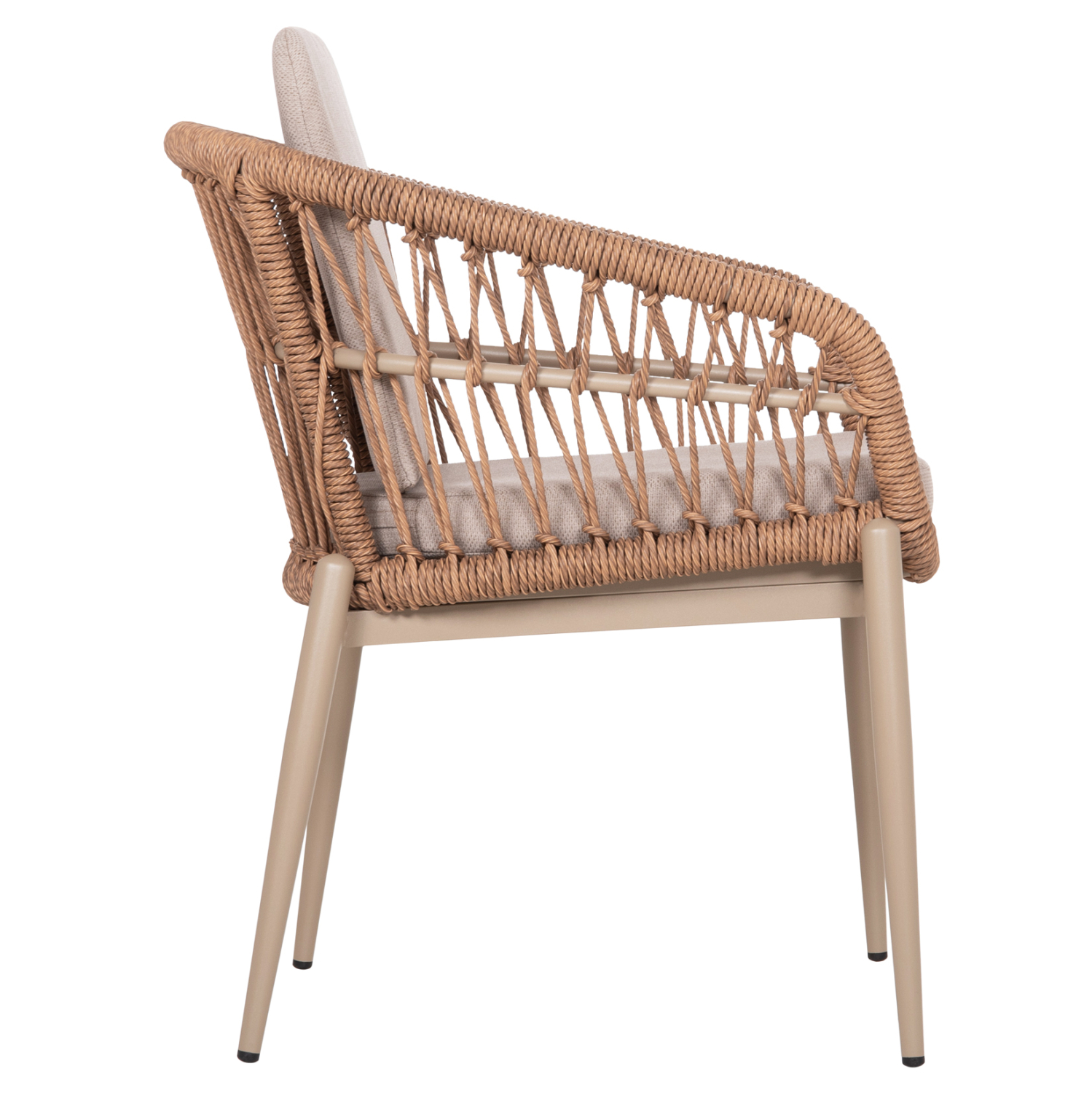 ΠΟΛΥΘΡΟΝΑ ΑΛΟΥΜΙΝΙΟΥ FB96272.03 ΚΑΠΟΥΤΣΙΝΟ-P.E.RATTAN-ΜΠΕΖ ΥΦΑΣΜΑ 65x60x76Υεκ