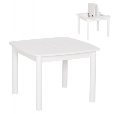 ΤΡΑΠΕΖΑΚΙ ΠΑΙΔΙΚΟ ΜΕ ΑΠΟΘ.ΧΩΡΟΥΣ FB918339.03 MDF & ΣΥΜΗΔΑ ΣΕ ΛΕΥΚΟ 65x65x47Υεκ