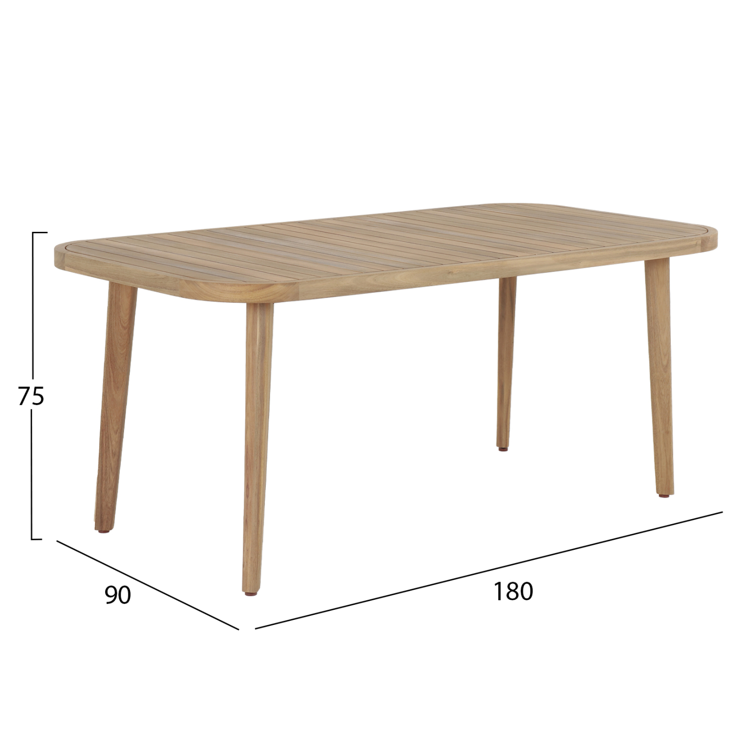 ΤΡΑΠΕΖΙ ΤΡΑΠΕΖΑΡΙΑΣ FB96248 ΞΥΛΟ ΑΚΑΚΙΑΣ ΣΕ ΦΥΣΙΚΟ 180x90x76Υεκ