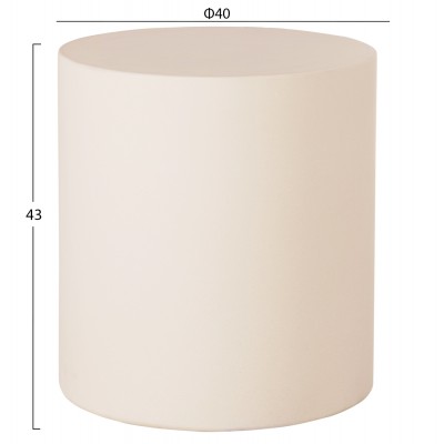 ΤΡΑΠΕΖΙ ΒΟΗΘΗΤΙΚΟ ΣΤΡΟΓΓΥΛΟ FB96592.02 ΜΠΕΖ FIBER CEMENT Φ40x43Υεκ.