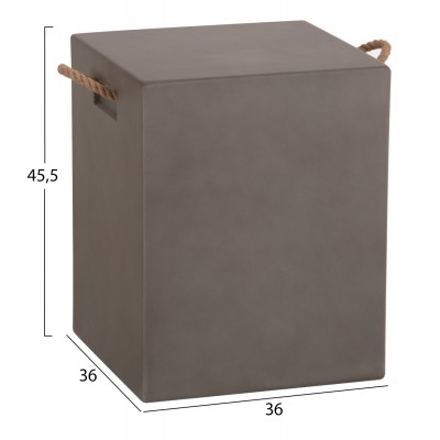 ΣΚΑΜΠΟ ΤΕΤΡΑΓΩΝΟ ΜΕ ΧΕΡΟΥΛΙΑ FB96581.01 FIBER CEMENT ΣΕ ΓΚΡΙ 36x36x45.5Υεκ