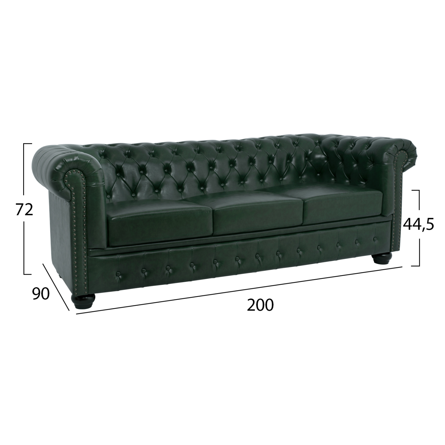 ΣΕΤ ΣΑΛΟΝΙ 3ΤΜΧ FB910912.08 PU ΔΕΡΜΑ Τ.CHESTERFIELD ΚΥΠΑΡΙΣΣΙ