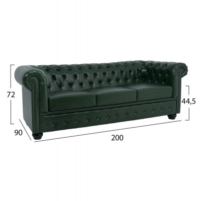 ΣΕΤ ΣΑΛΟΝΙ 3ΤΜΧ FB910912.08 PU ΔΕΡΜΑ Τ.CHESTERFIELD ΚΥΠΑΡΙΣΣΙ
