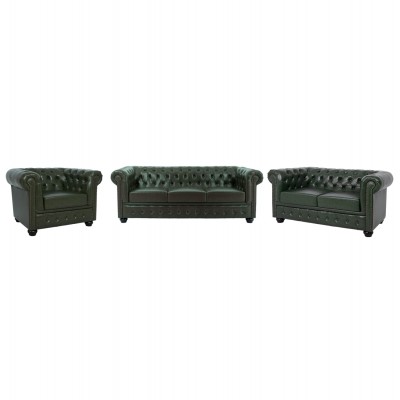 ΣΕΤ ΣΑΛΟΝΙ 3ΤΜΧ FB910912.08 PU ΔΕΡΜΑ Τ.CHESTERFIELD ΚΥΠΑΡΙΣΣΙ