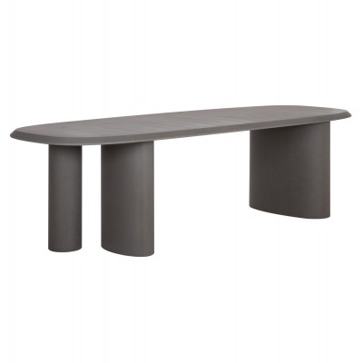 ΤΡΑΠΕΖΙ ΤΡΑΠΕΖΑΡΙΑΣ FIBER CEMENT ΟΒΑΛ FB96598.01 ΓΚΡΙ 260x95x75Υεκ