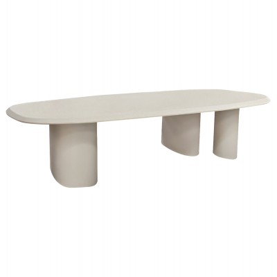 ΤΡΑΠΕΖΙ ΤΡΑΠΕΖΑΡΙΑΣ FIBER CEMENT ΟΒΑΛ FB96598.02 ΜΠΕΖ 260x95x75Υεκ