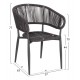 ΠΟΛΥΘΡΟΝΑ ΑΛΟΥΜΙΝΙΟΥ FB95783.21 ΓΚΡΙ-TWISTED RATTAN ΓΚΡΙ 57x63x77Υεκ.