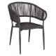 ΠΟΛΥΘΡΟΝΑ ΑΛΟΥΜΙΝΙΟΥ FB95783.21 ΓΚΡΙ-TWISTED RATTAN ΓΚΡΙ 57x63x77Υεκ.