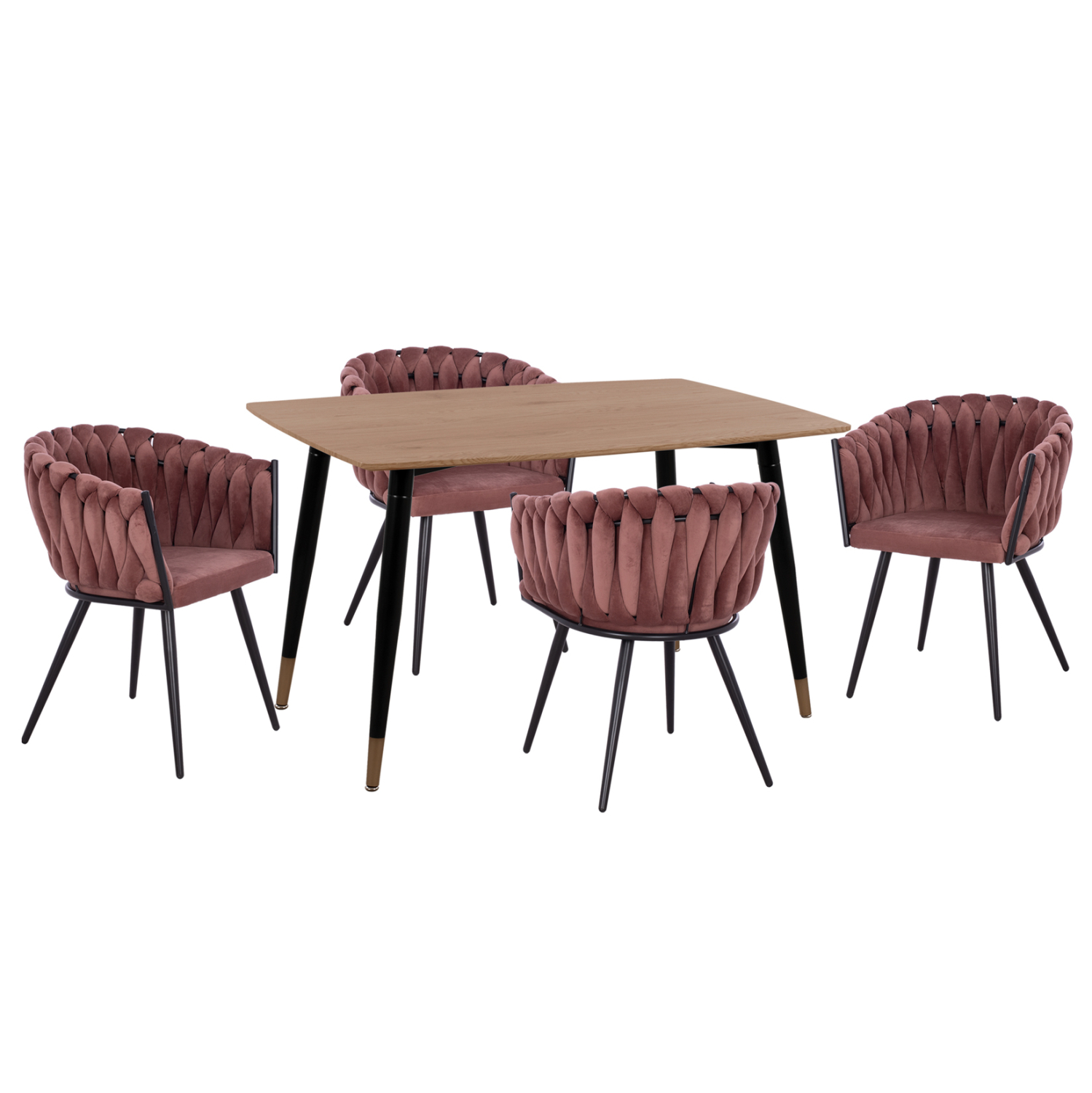 ΣΕΤ ΤΡΑΠΕΖΑΡΙΑΣ 5ΤΜΧ FB912122.01 MDF TOP ΣΕ ΦΥΣΙΚΟ--ΣΑΠΙΟ ΜΗΛΟ ΒΕΛΟΥΔΟ