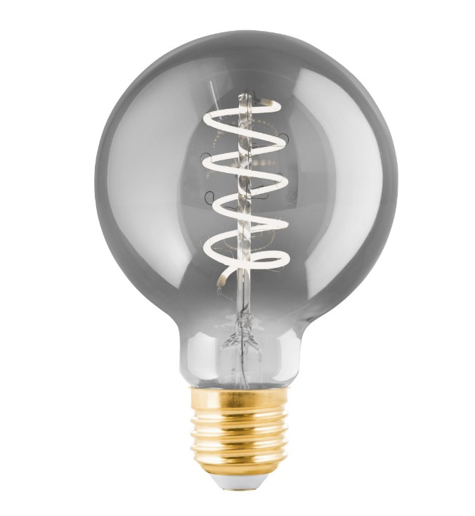 ROUND DECORATIVE E27 LIGHTBULB GREY Ø8cm
