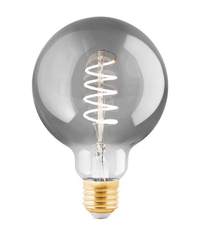 ROUND DECORATIVE E27 LIGHTBULB GREY Ø9.5cm