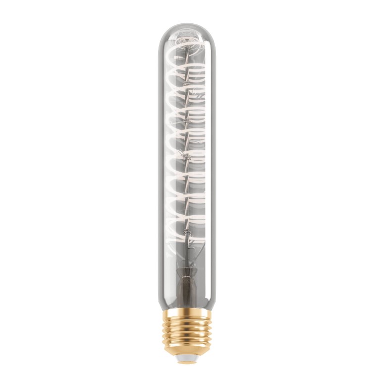 ELONGATED DECORATIVE E27 LIGHTBULB GREY