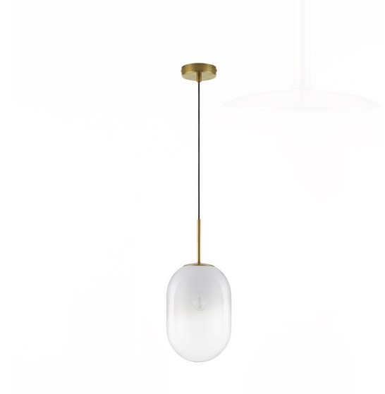 GRADIENT WHITE OVAL PENDANT Ø18cm