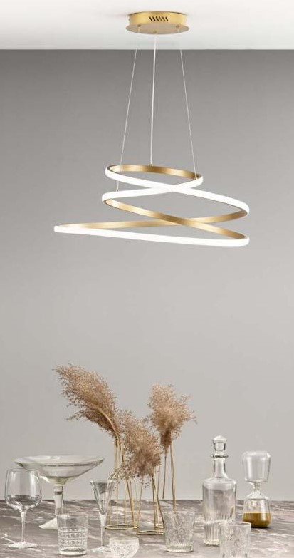 SOSPENSIONE LED COASTER BIANCA 60W 8000LM CCT 60X28CM