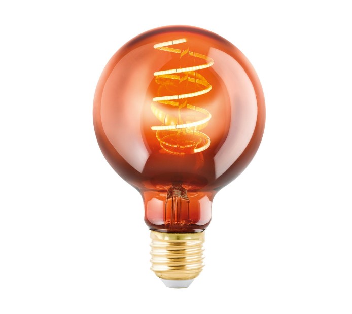 ROUND DECORATIVE Ε27 LIGHTBULB Ø8cm COPPER