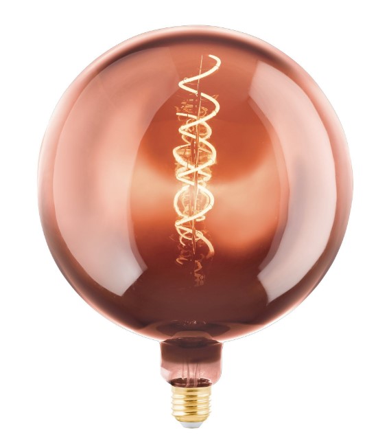 ROUND DECORATIVE E27 LIGHTBULB  COPPER