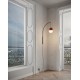 WALL FIXTURE WITH PENDANT OPAL GLASS AND COLORFUL CERAMIC HANDMADE IN ITALY