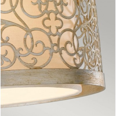 2ΦΩΤΟ ΟΡΟΦΗΣ SILVER LEAF ΜΕ ΑΡΑΒΟΥΡΓΗΜΑΤΑ D:37,5cm USA
