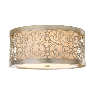 2ΦΩΤΟ ΟΡΟΦΗΣ SILVER LEAF ΜΕ ΑΡΑΒΟΥΡΓΗΜΑΤΑ D:37,5cm USA