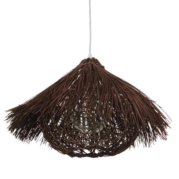 Boho Κρεμαστό Φωτιστικό Οροφής με Ντουί 1 x E27 AC 220-240V IP20 - Καφέ - Μ50 x Π50 x Y30cm