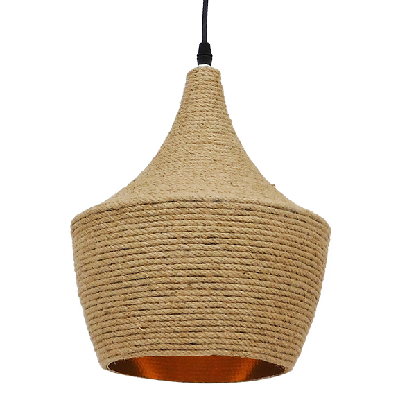 Boho Κρεμαστό Φωτιστικό Οροφής με Ντουί 1 x E27 AC 220-240V IP20 - Μπεζ - Μ24 x Π24 x Υ30cm