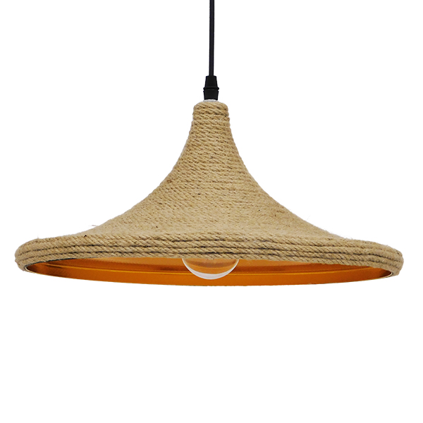Boho Κρεμαστό Φωτιστικό Οροφής με Ντουί 1 x E27 AC 220-240V IP20 - Μπεζ - Μ37 x Π37 x Υ20cm
