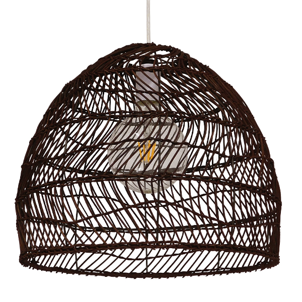 Boho Κρεμαστό Φωτιστικό Οροφής με Ντουί 1 x E27 AC 220-240V IP20 - Καφέ - Μ40 x Π40 x Υ35cm