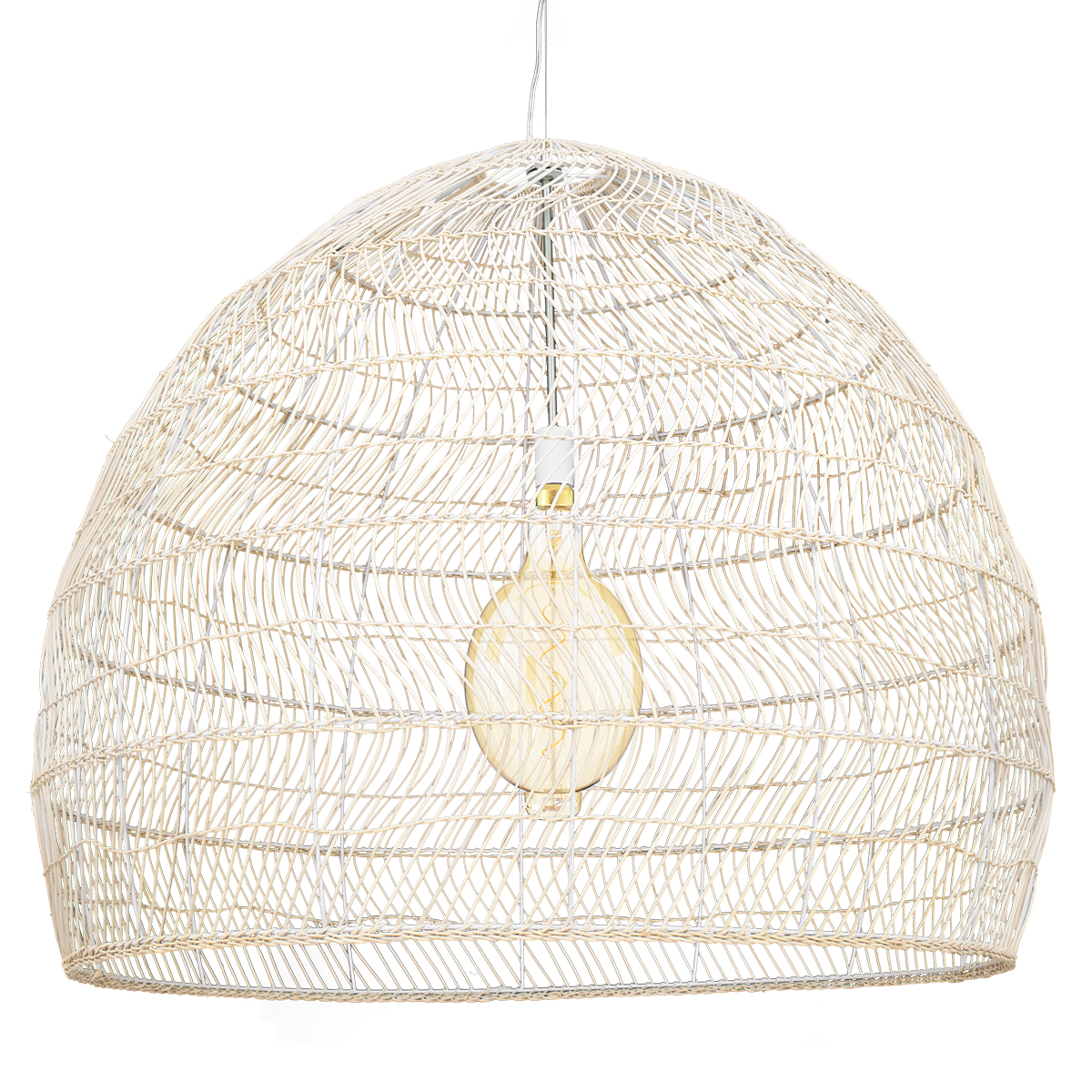 Boho Κρεμαστό Φωτιστικό Οροφής με Ντουί 1 x E27 AC 220-240V IP20 - Μπεζ - Μ100 x Π100 x Y86cm