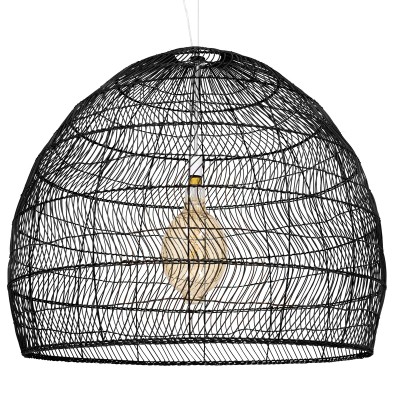 Boho Κρεμαστό Φωτιστικό Οροφής με Ντουί 1 x E27 AC 220-240V IP20 - Μαύρο - Μ100 x Π100 x Y86cm