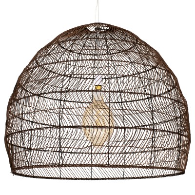 Boho Κρεμαστό Φωτιστικό Οροφής με Ντουί 1 x E27 AC 220-240V IP20 - Καφέ - Μ100 x Π100 x Y86cm