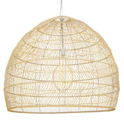 Boho Κρεμαστό Φωτιστικό Οροφής με Ντουί 1 x E27 AC 220-240V IP20 - Μπεζ - Μ100 x Π100 x Y86cm
