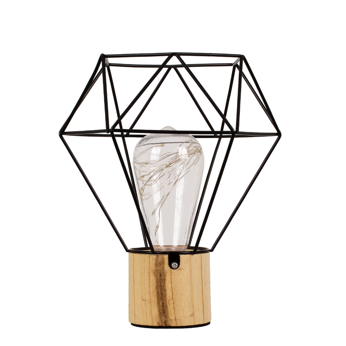 Μοντέρνο Επιτραπέζιο Φωτιστικό LED 2.2W 154lm 360° DC 5V IP20 Θερμό Λευκό 2700K - DIODE - Μαύρο & Μπεζ - Μ19 x Π19 x Υ23cm - 2 Χρόνια Εγγύηση