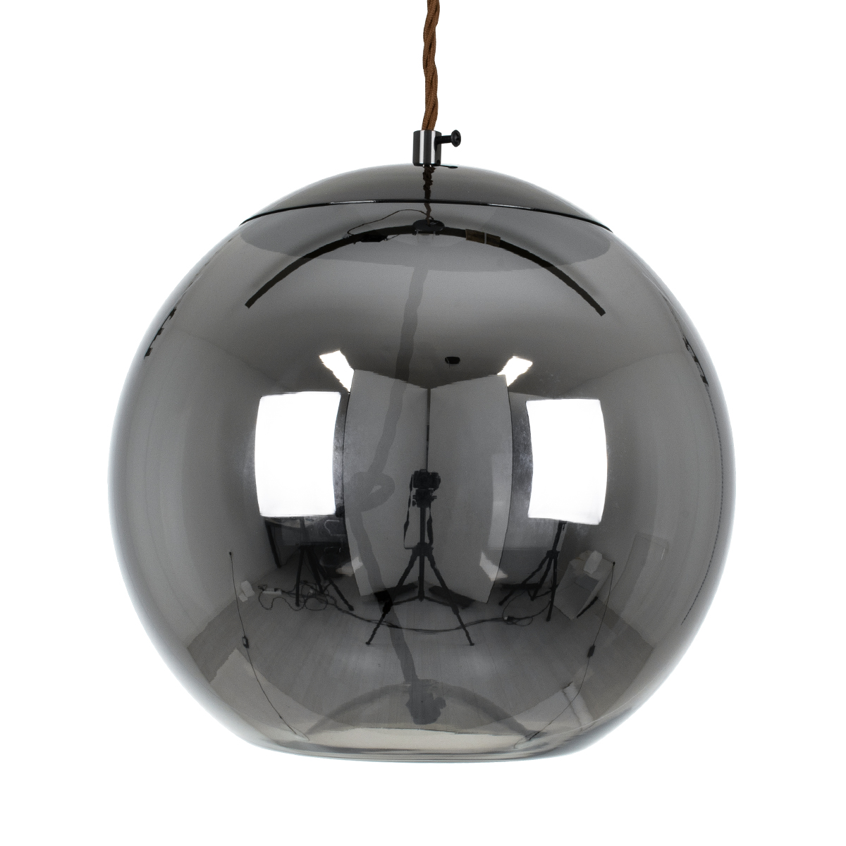 Μοντέρνο Κρεμαστό Φωτιστικό Οροφής LED 7W 500lm 180° AC 220-240V IP20 Θερμό Λευκό 2700K - Sanan SMD Chip - Μαύρο & Μαύρο Φιμέ - Μ30 x Π30 x Υ30cm - 2 Χρόνια Εγγύηση