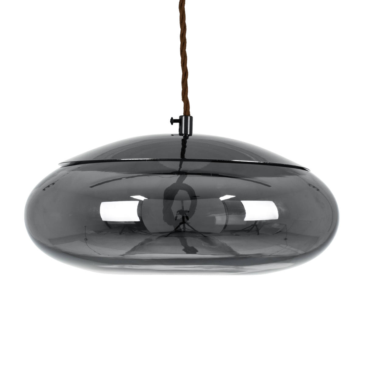 Μοντέρνο Κρεμαστό Φωτιστικό Οροφής LED 5W 500lm 180° AC 220-240V IP20 Θερμό Λευκό 2700K - Sanan SMD Chip - Μαύρο & Μαύρο Φιμέ - Μ30 x Π30 x Υ15cm - 2 Xρόνια Εγγύηση