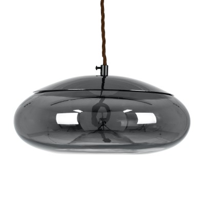 Μοντέρνο Κρεμαστό Φωτιστικό Οροφής LED 5W 500lm 180° AC 220-240V IP20 Θερμό Λευκό 2700K - Sanan SMD Chip - Μαύρο & Μαύρο Φιμέ - Μ30 x Π30 x Υ15cm - 2 Xρόνια Εγγύηση