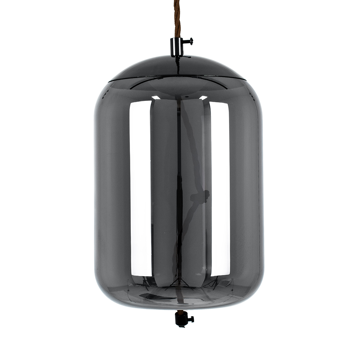 Μοντέρνο Κρεμαστό Φωτιστικό Οροφής LED 7W 500lm 180° AC 220-240V IP20 Θερμό Λευκό 2700K - Sanan SMD Chip - Μαύρο & Μαύρο Φιμέ - Μ18 x Π18 x Υ18cm - 2 Χρόνια Εγγύηση