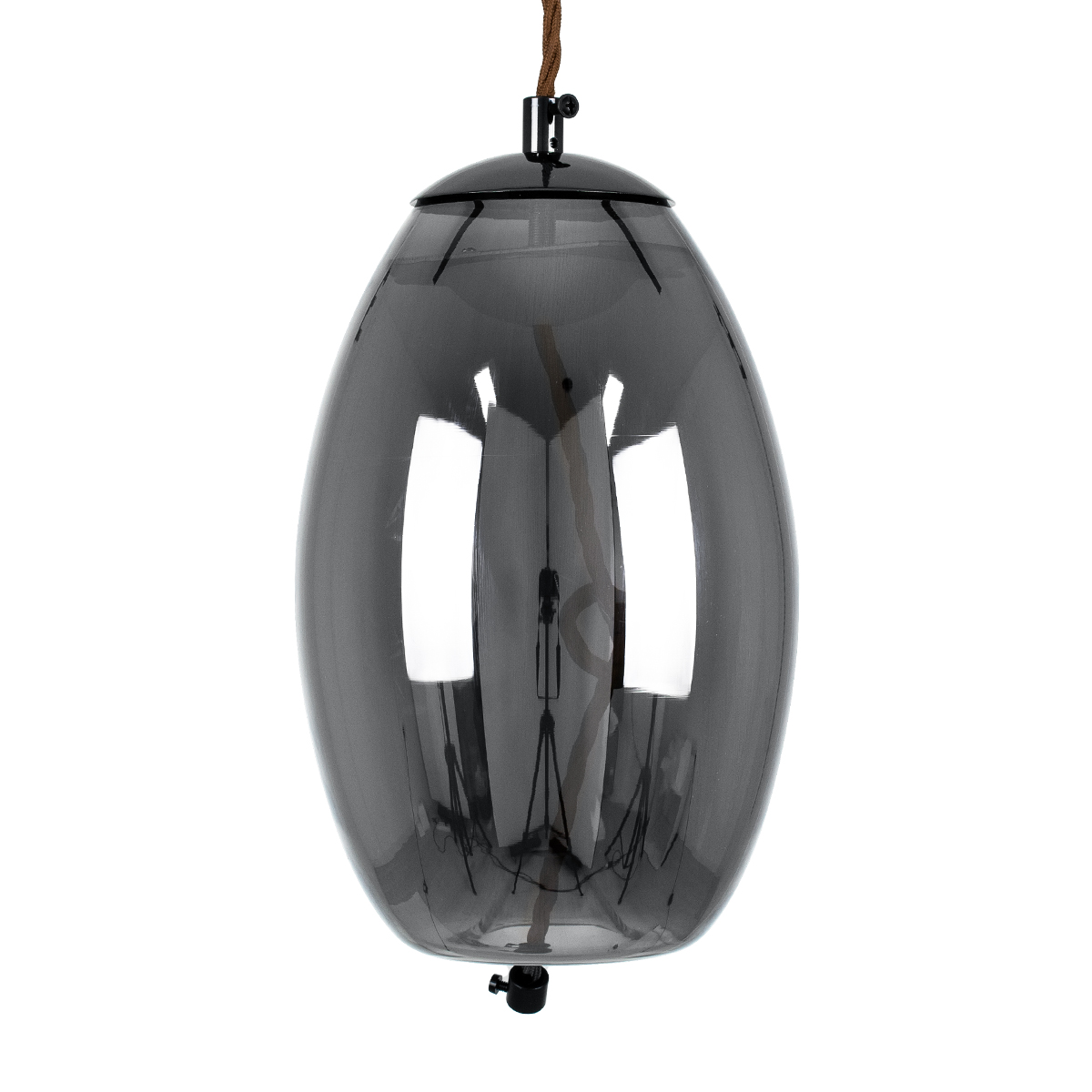 Μοντέρνο Κρεμαστό Φωτιστικό Οροφής LED 7W 500lm 180° AC 220-240V IP20 Θερμό Λευκό 2700K - Sanan SMD Chip - Μαύρο & Μαύρο Φιμέ - Μ17 x Π17 x Υ18cm - 2 Χρόνια Εγγύηση