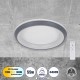 Μοντέρνο Φωτιστικό Οροφής LED 55W 6376lm 120° AC 220-240V IP20 Ρυθμιζόμενο Λευκό CCT με Χειριστήριο από 2700K έως 6000K Dimmable - Lumileds SMD Chip - Γκρι - Μ48 x Π48 x Υ9cm - 3 Χρόνια Εγγύηση